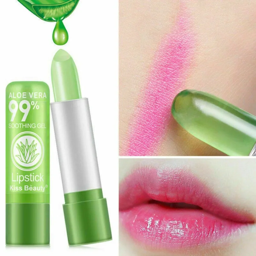 Aloe Vera Lipstick Lip Stick Moisturizing Color Changing Long Lasting